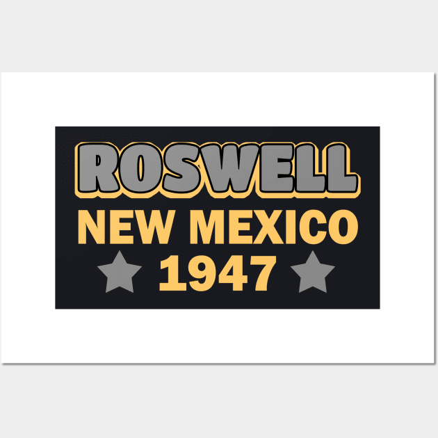 Roswell New Mexico 1947 Incident Wall Art by Foxxy Merch